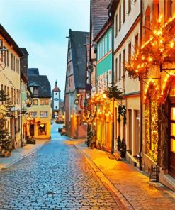 Christmas Vibe Bavarian Town paint by numbers