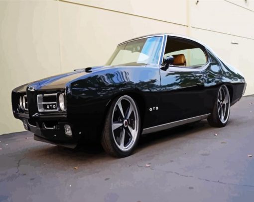 Classic Black Gto Car paint by numbers