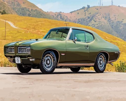 Classic Green Gto Car paint by numbers