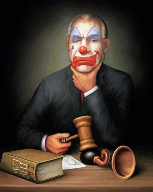 Clown Judge Art paint by numbers