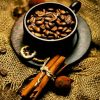 Dark Brown Coffee Beans paint by numbers