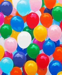 Aesthetic Colorful Balloons Art paint by numbers