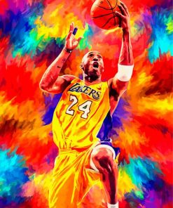 Colorful Kobe Bryant paint by number
