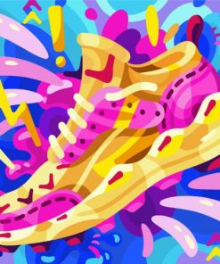 Aesthetic Colorful Sneakers Art paint by numbers