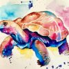 Colorful Turttle Animal paint by numbers