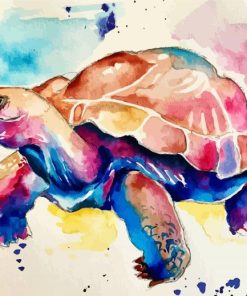 Colorful Turttle Animal paint by numbers