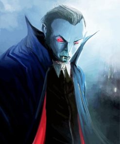 Creepy Dracula Art paint by numbers