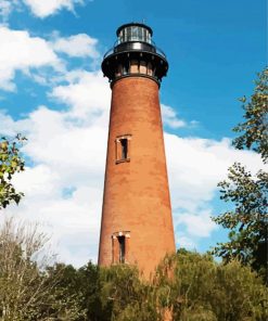 Aesthetic Currituck Beach Lighthouse paint by numbers