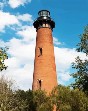 Aesthetic Currituck Beach Lighthouse paint by numbers