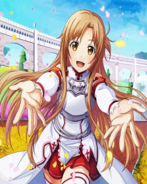 Cute Asuna paint by numbers