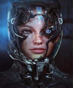 Cyborg Lady paint by numbers