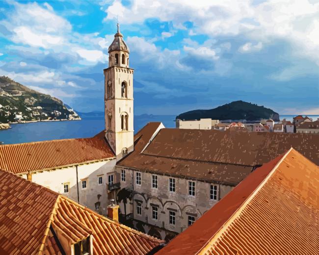 Dominikanski Samostan Dubrovnik paint byb numbers