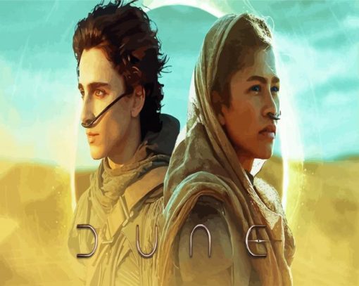 Dune Timothe Chalamaet And Zendaya paint by numbers