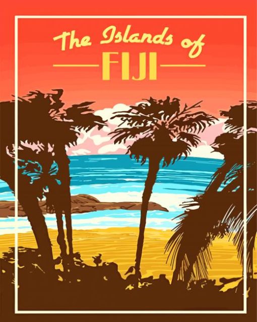 Fiji Island Poster paint by numbers