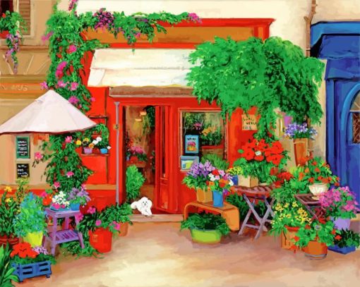 Flowers Shop Spain paint by numbers