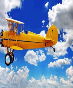 Flying Biplane paint by numbers