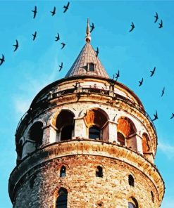 Galata Tower paint by numbers