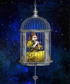 Girl In Cage Art paint by numbers