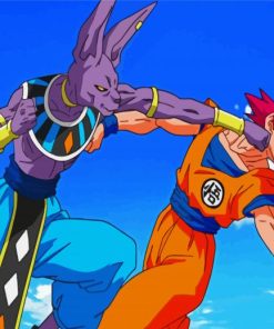 Goku And God Beerus Dragon Ball Z paint by numbers