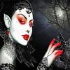 Gothic Vampire Woman paint by numbers