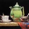 Green Teapot Art paint by numbers