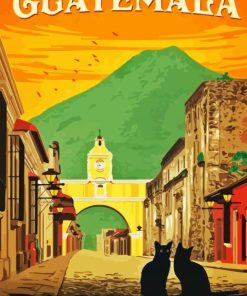 Guatemala City Poster paint by numbers