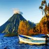 Guatemala Lake Atitlan Landscape paint by numbers