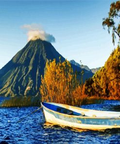 Guatemala Lake Atitlan Landscape paint by numbers