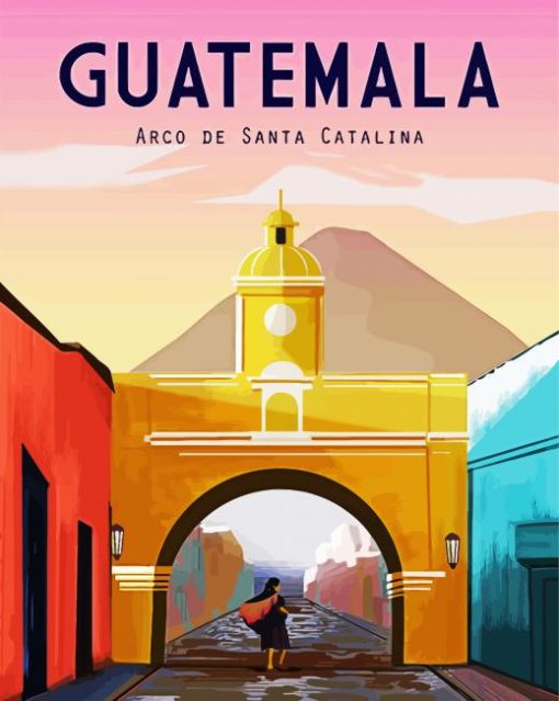Guatemala Poster paint by numbers