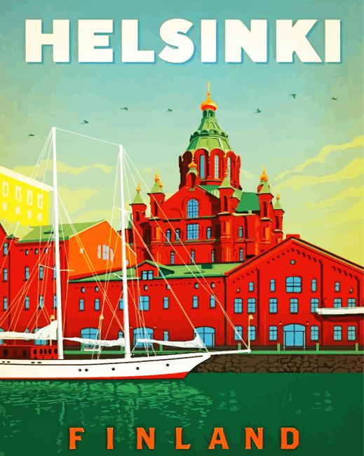 Helsenki Finland Poster paint by numbers
