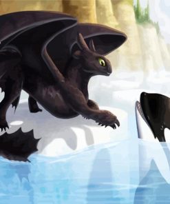 How To Train A Dragon paint by numbers