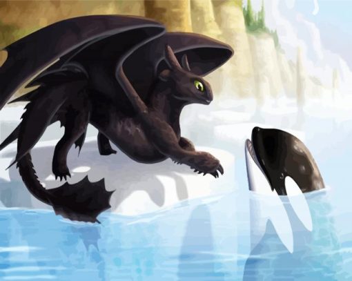 How To Train A Dragon paint by numbers