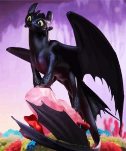 Toothless How To Train Your Dragon Character paint by number