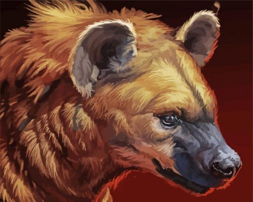 Hyena Head Animal paint by numbers