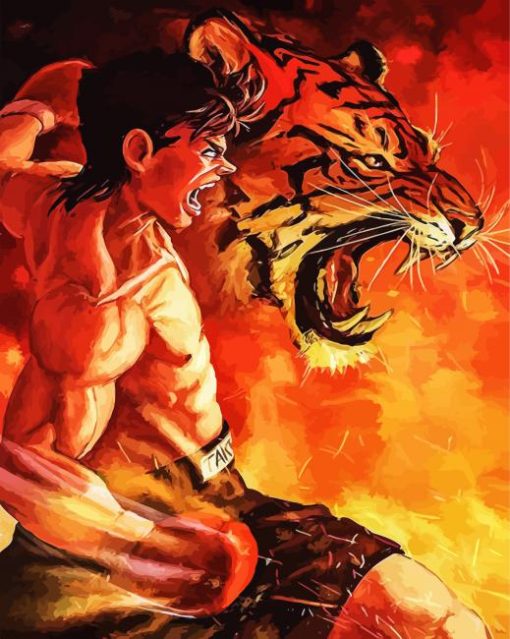 Ippo Makunouchi And Tiger paint by numbers