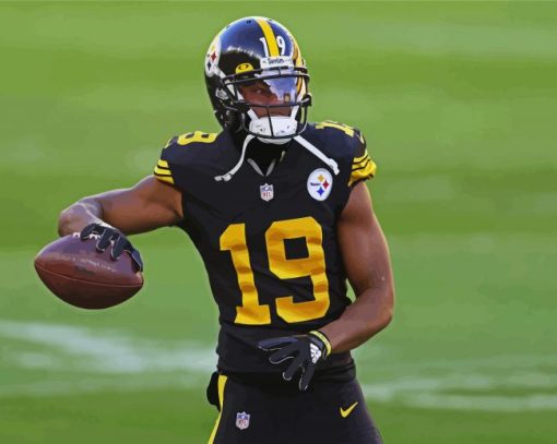 Juju Smith Schuster Foootball Playerpaint by numbers