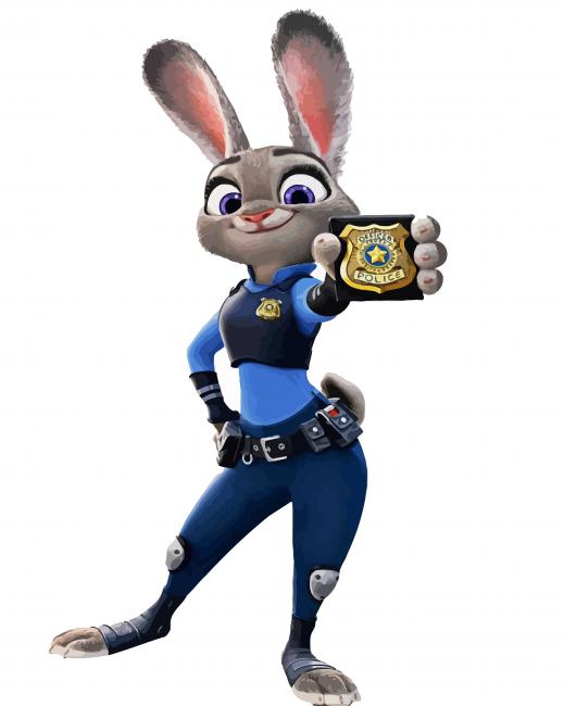 Judy Hopps Zootropolis paint by numbers