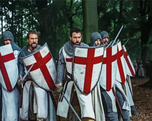 Knights Templar Warriors paint by numbers