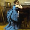 Classy Lady In Blue Dress paint by numbers