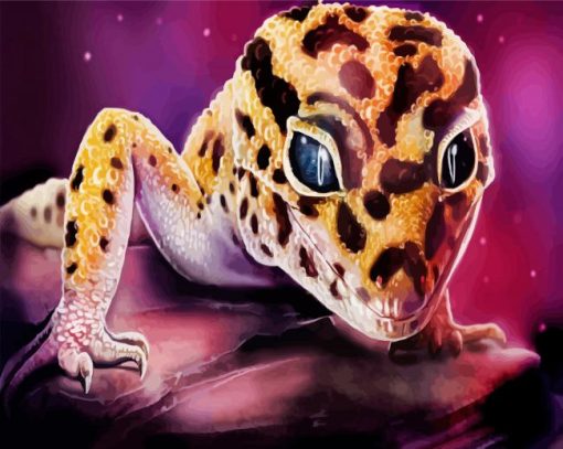 Leopard Gecko Lizard Animal paint by numbers