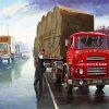 Red Lorry Truck paint by numbers