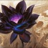Magic Lotus Black Flower paint by numbers