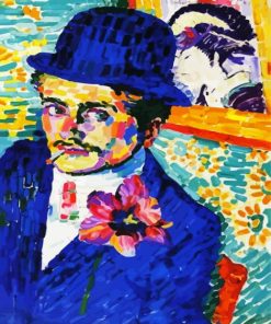 Man With A tulip Robert Delaunay paint by numbers