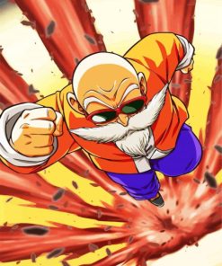 Master Roshi Dragon Ball Z paint by numbers