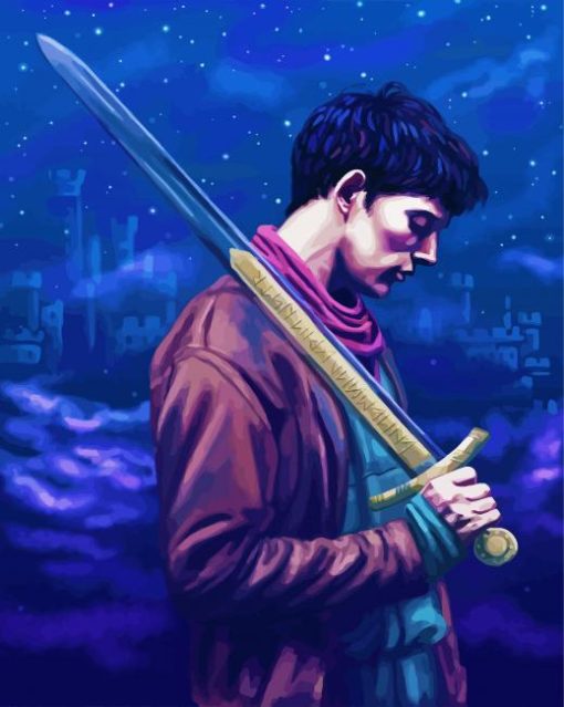 Merlin Movie Character paint by numbers