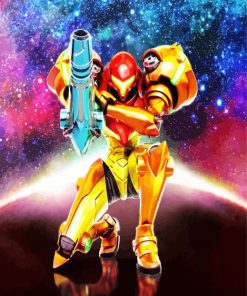 Metroid Video Game paint by numbers