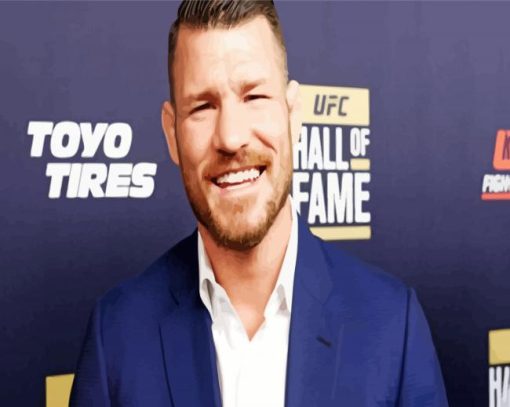Michael Bisping Smiling paint by number