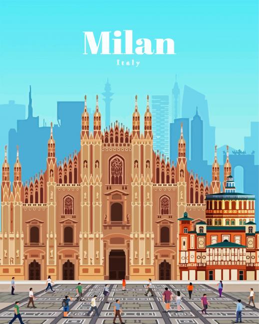 Milan Italy Europe paint by numbers