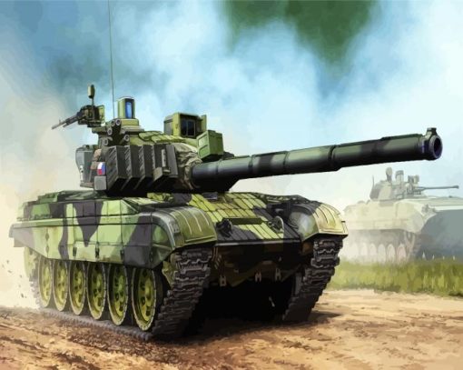 Military Battle Tank paint by numbers