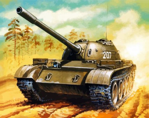 Military Tank Art paint by number